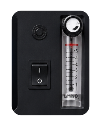 Floating ball flowmeter close-up